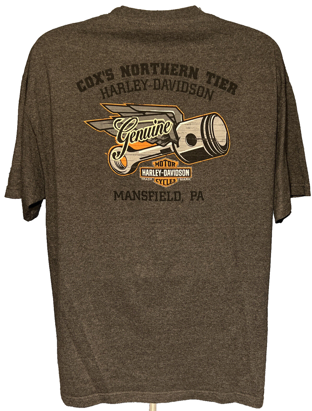Harley Davidson Pennsylvania T-Shirt Men’s Size XL Dark Smoke Gray Double Sided